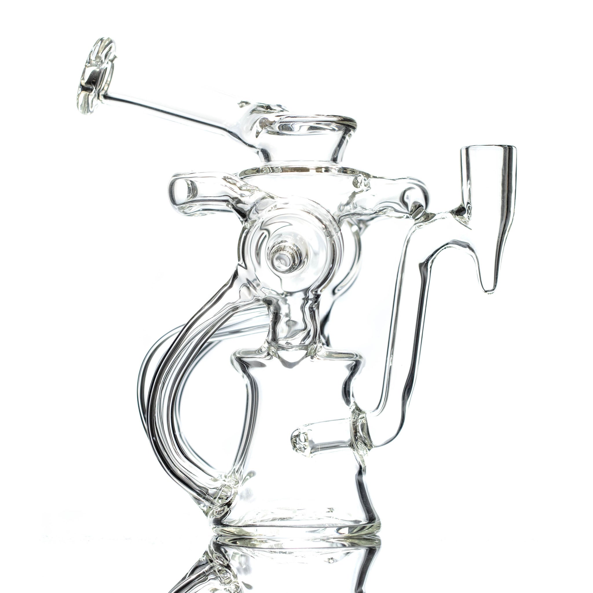 Mimzy Double Disc Full Scroller Recycler - Clear – glassology