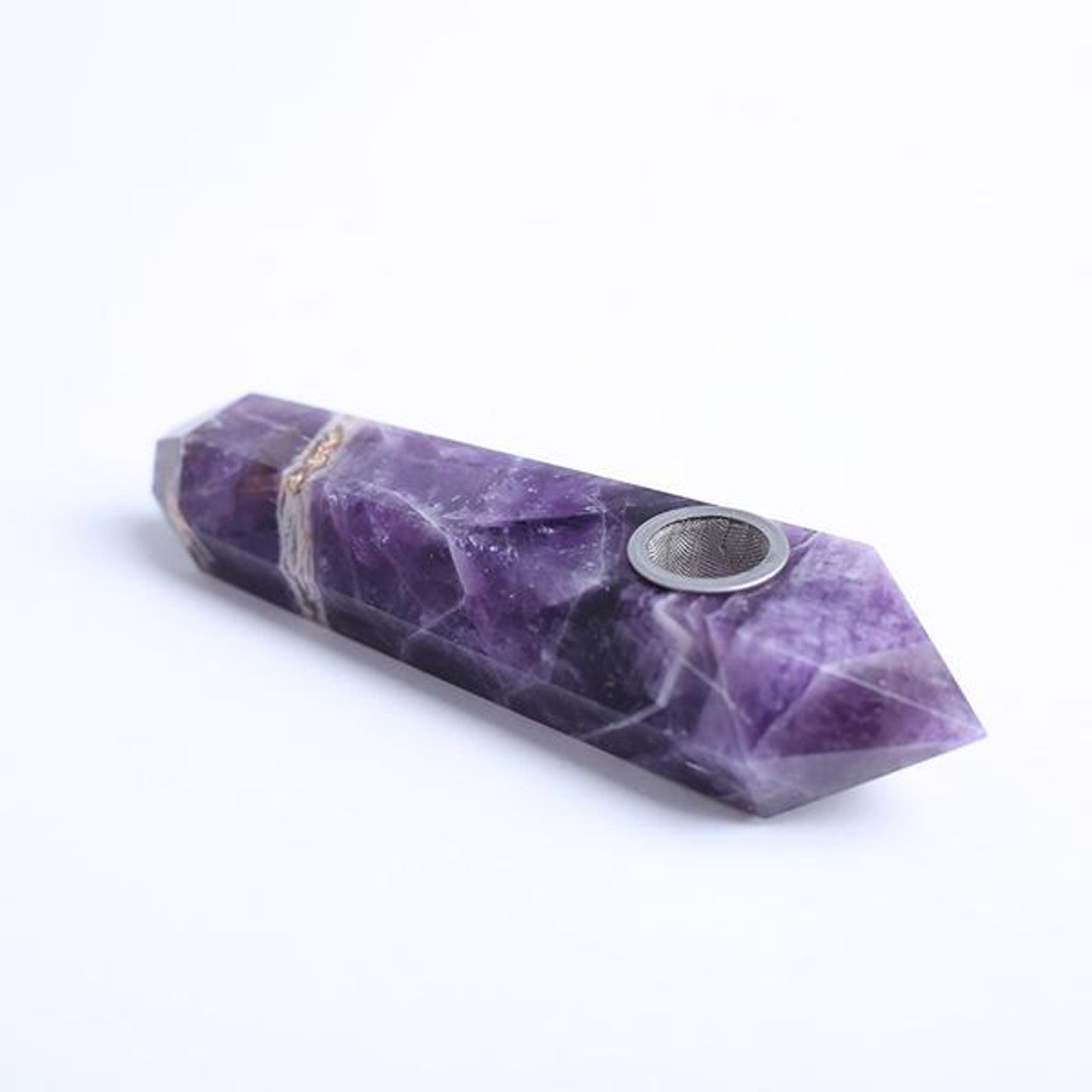 Crystal Hand Pipe -  MALEFICENT AMETHYST