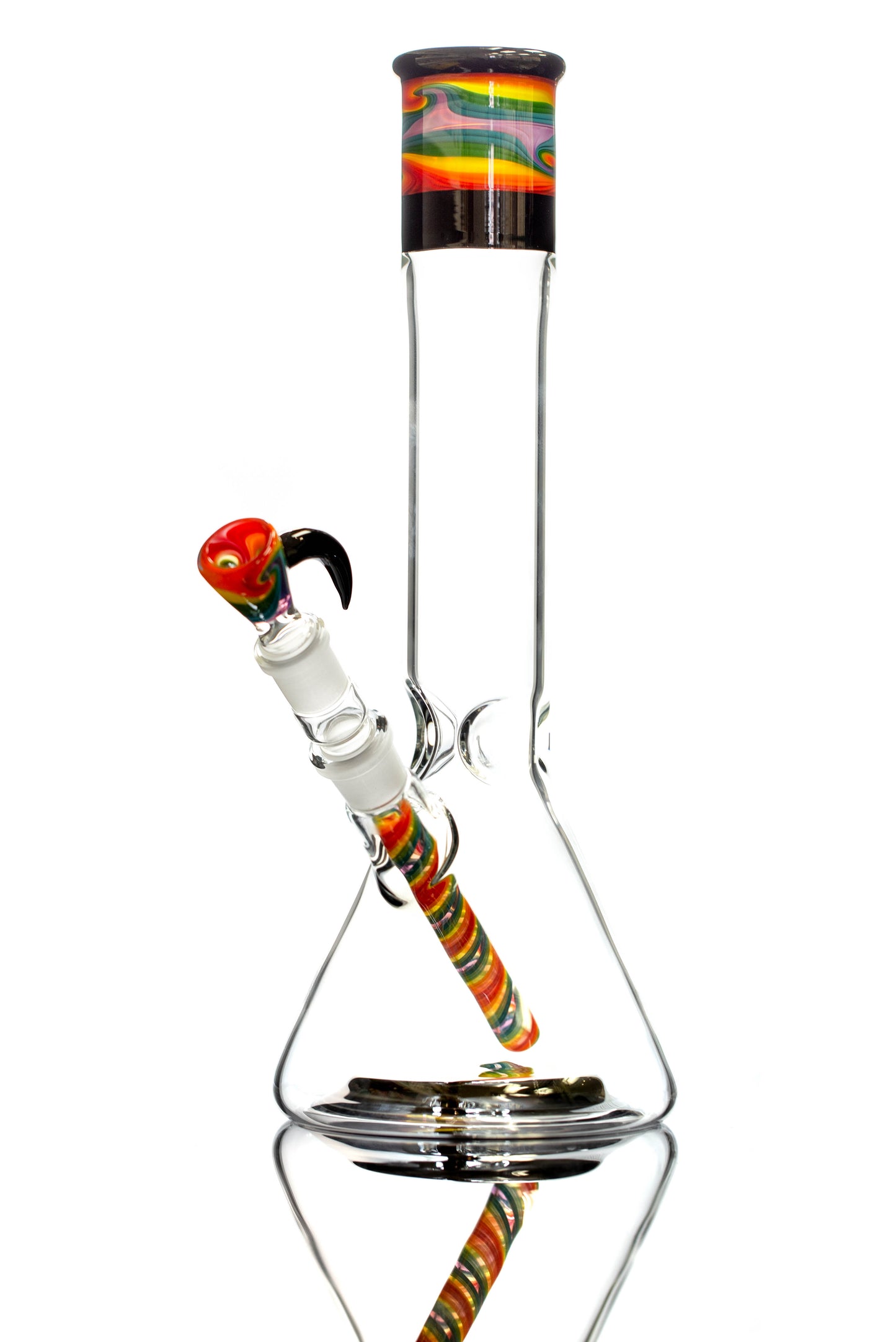 Sepher 3 Section Worked Beaker - Black & Rainbow