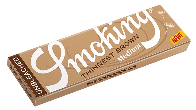 Smoking Thinnest Brown Medium Unbleached 1/25 Pack